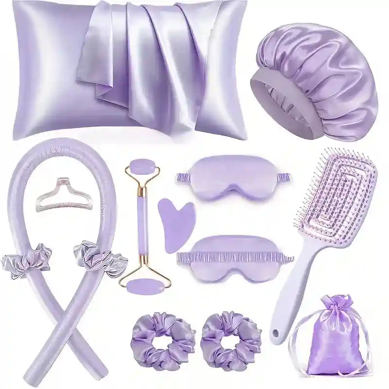 Facial Massage Roller Kit 13-Piece Set for Targeted Skincare Relief Massage Roller Purple Tidesmit