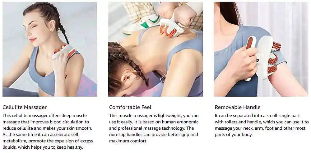 Cellulite Massage Roller for Deep Tissue Muscle Relief - Tidesmit Massage Roller Tidesmit
