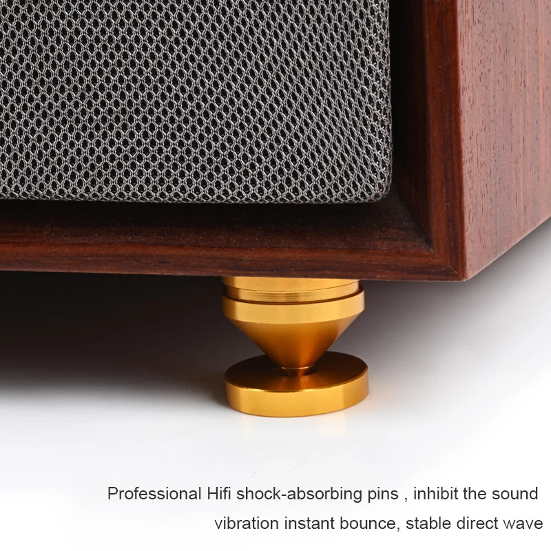 ERUMPENT 4PCS HiFi Speaker Stand Feet Foot Pad High Quality Shock-absorbing Pins Aluminium Alloy Metal Foot Pads for Sound Box