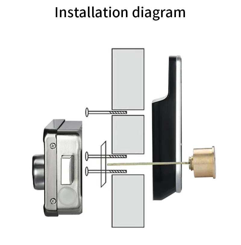 Bluetooth Tuya App Fingerprint Smart Door Lock Gate Password RFID Card Rim Bolt Lock Electronic Door Lock