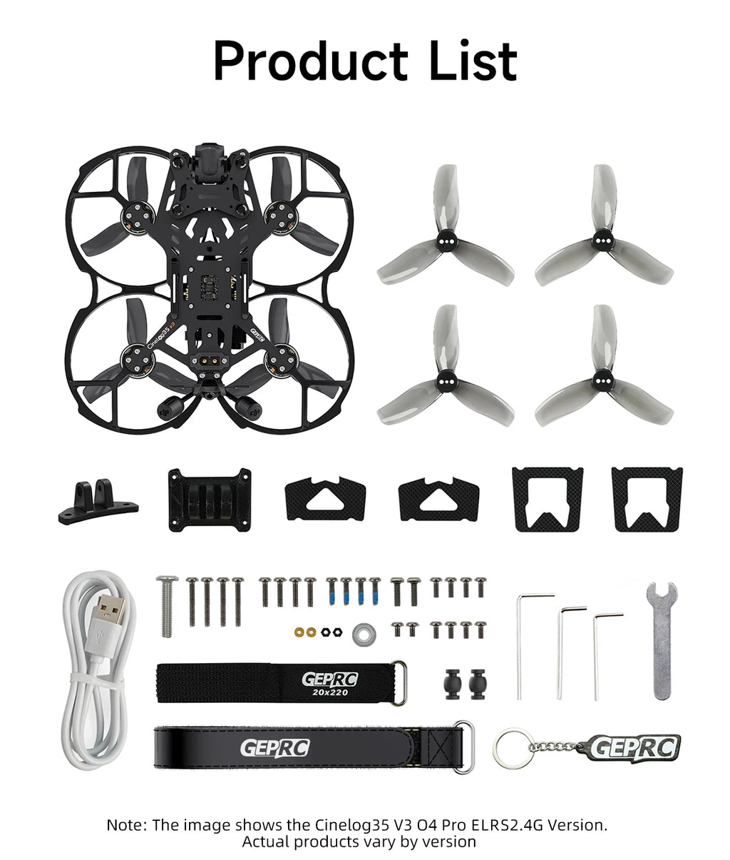 GEPRC Cinelog35 V3 O4 FPV Drone - Professional 3.5 Inch Freestyle RC Tidesmit
