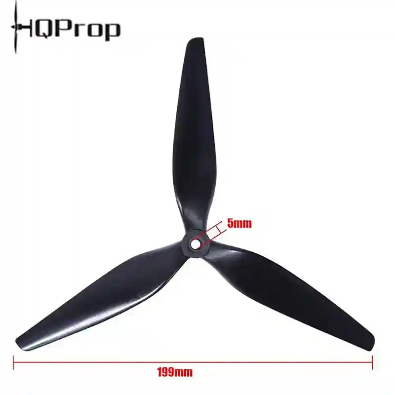 10 Inch 3-Blade Carbon Nylon Drone Propellers - Black 1050 Tidesmit
