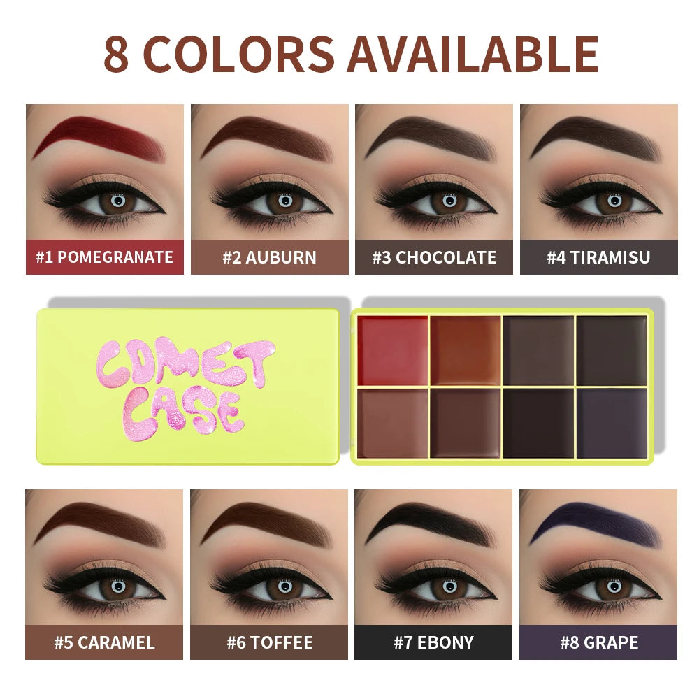 Tidesmit High Gloss Cement Case makeup palette with pink brown nude matte and shimmer shades detail view