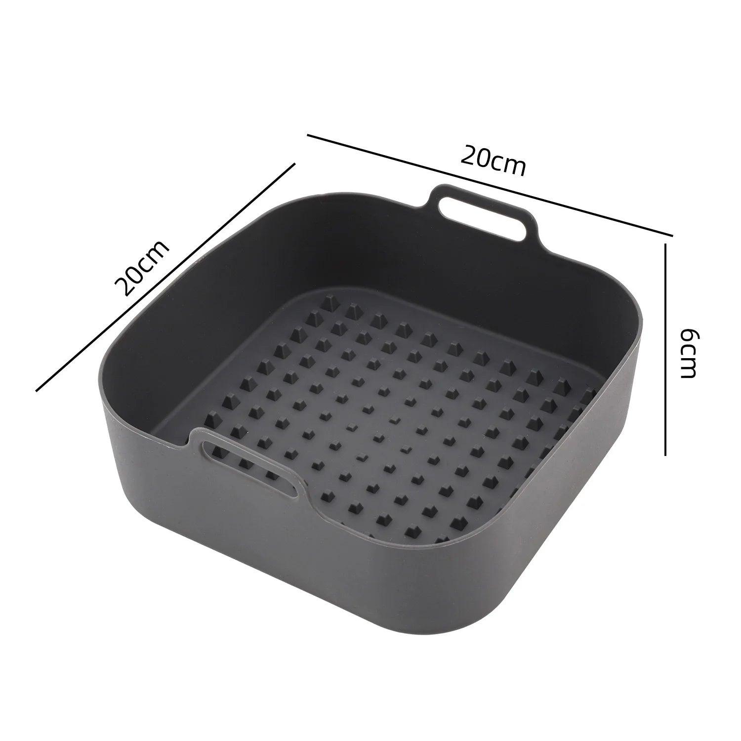 Silicone Air Fryer Baking Tray Square Reusable High Temperature Resistant Air Fryer Baking Pan Insulation Mat Oven Baking Tools