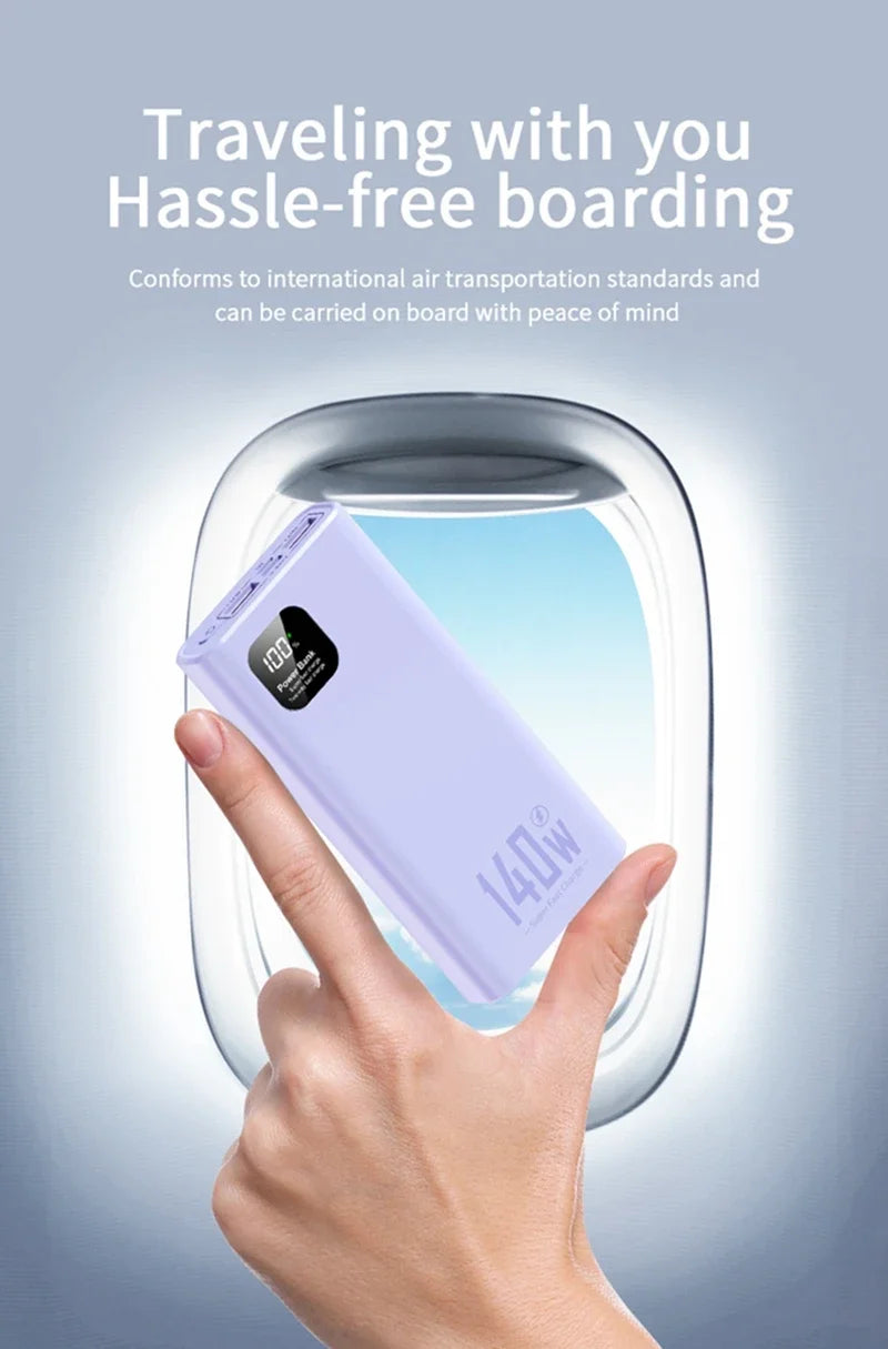 Tidesmit 200000mAh Portable Charger - 140W PD Fast Charging Power Bank Tidesmit