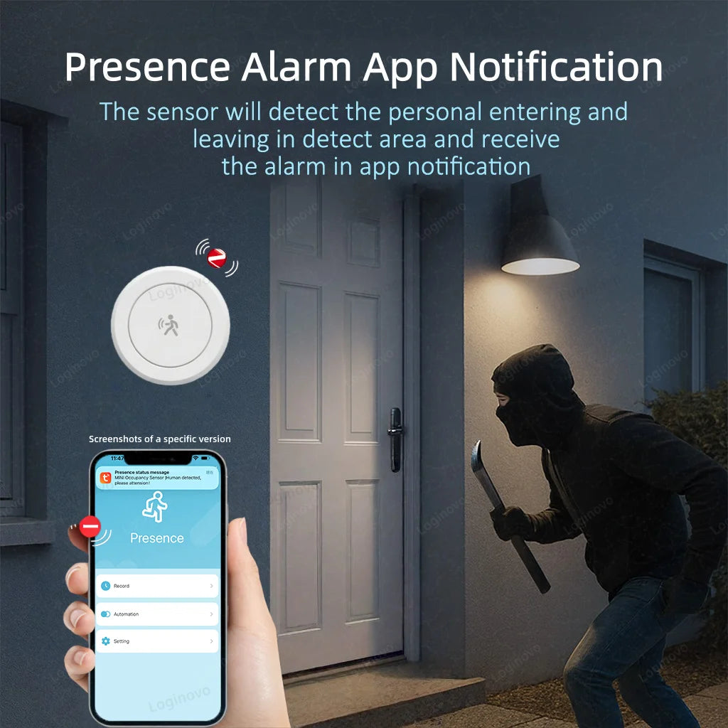 ZigBee MmWave Human Presence Sensor - Smart Home Motion Detector Tidesmit
