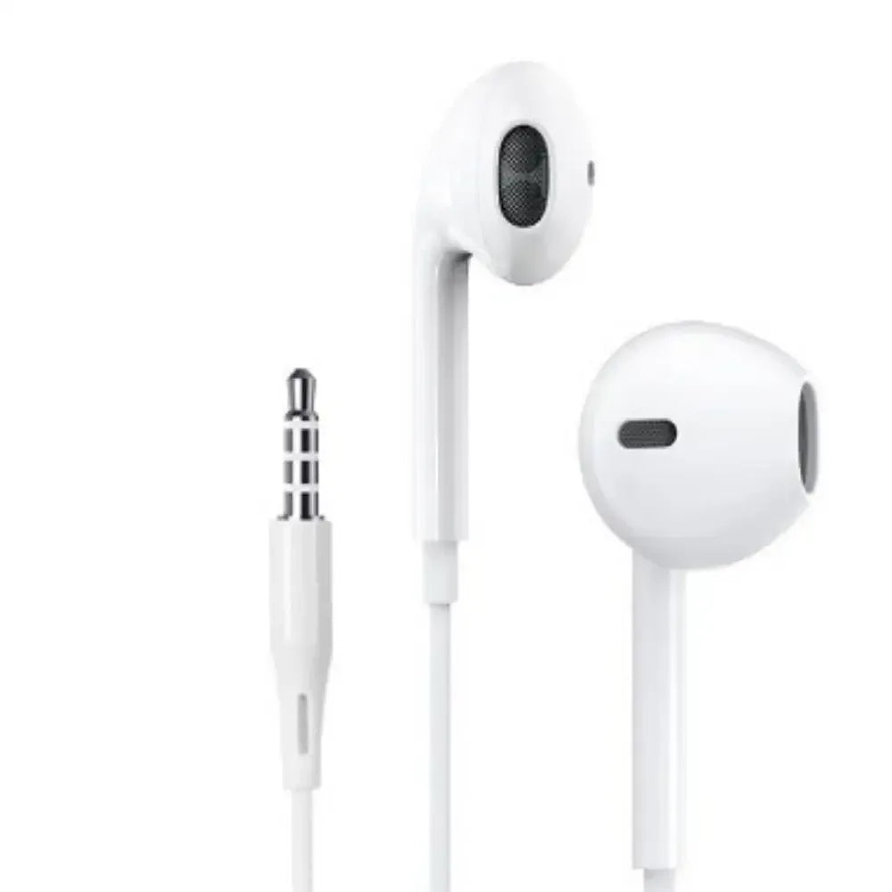 1/5/10PCS 3.5mm Universal Wired Headphones Comfortable stereo wired headphones For mobile phones, computers and more. WHITE Tidesmit