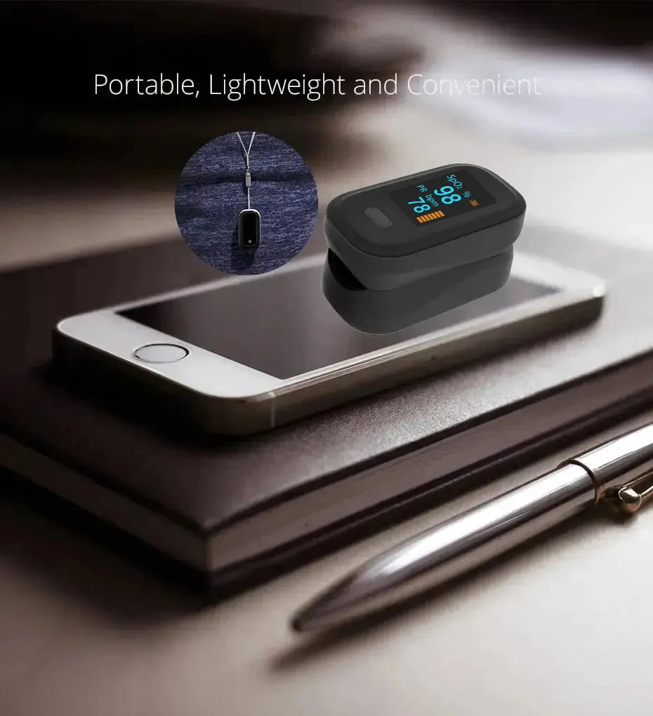 Finger Pulse Oximeter Medical Portable Blood Oxygen Oxymetre Heart Rate Saturation Meter OLED Oximetro De Dedo