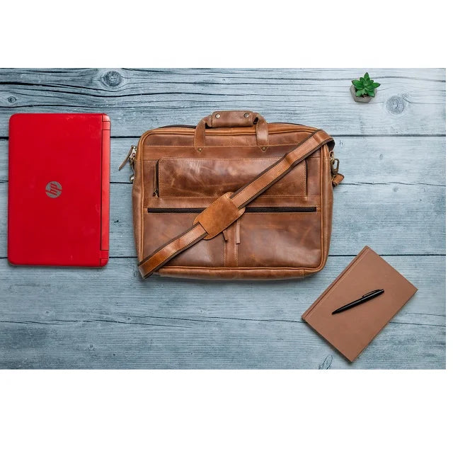 2026 New Arrival Fashion 100% Genuine Leather Business Briefcase Custom Crossbody Laptop Messenger Shoulder Bag Handbags For Men