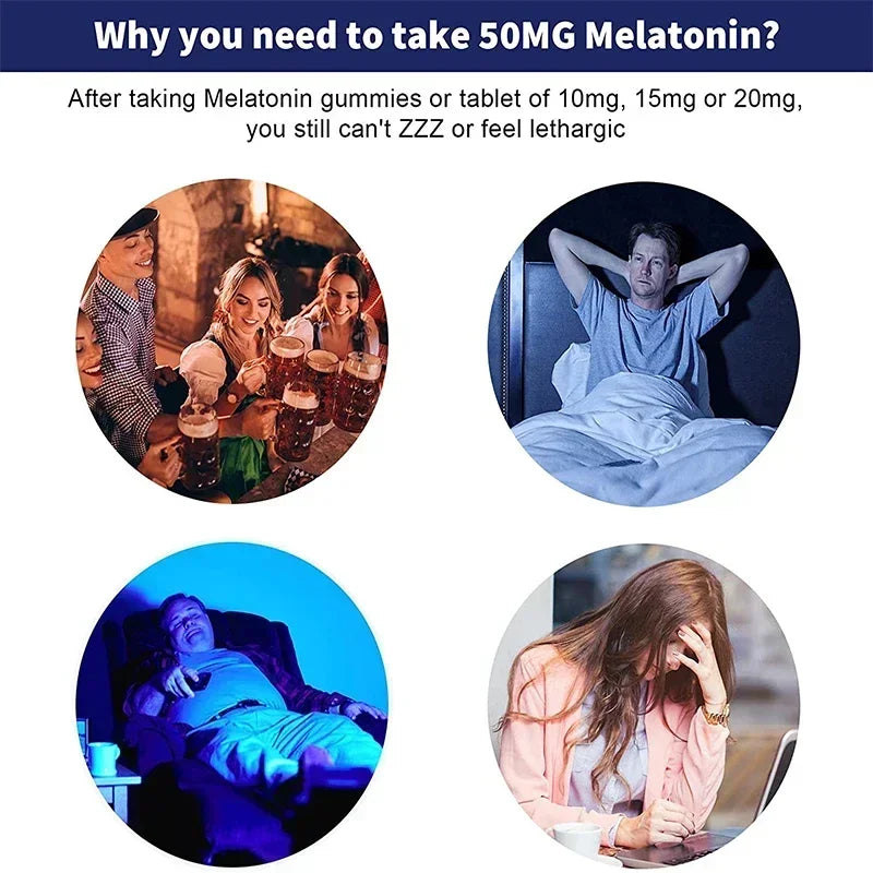 Melatonin Gummies 50 Mg - Improve Sleep Quality and Relaxation During SleepSupplementsSupplements