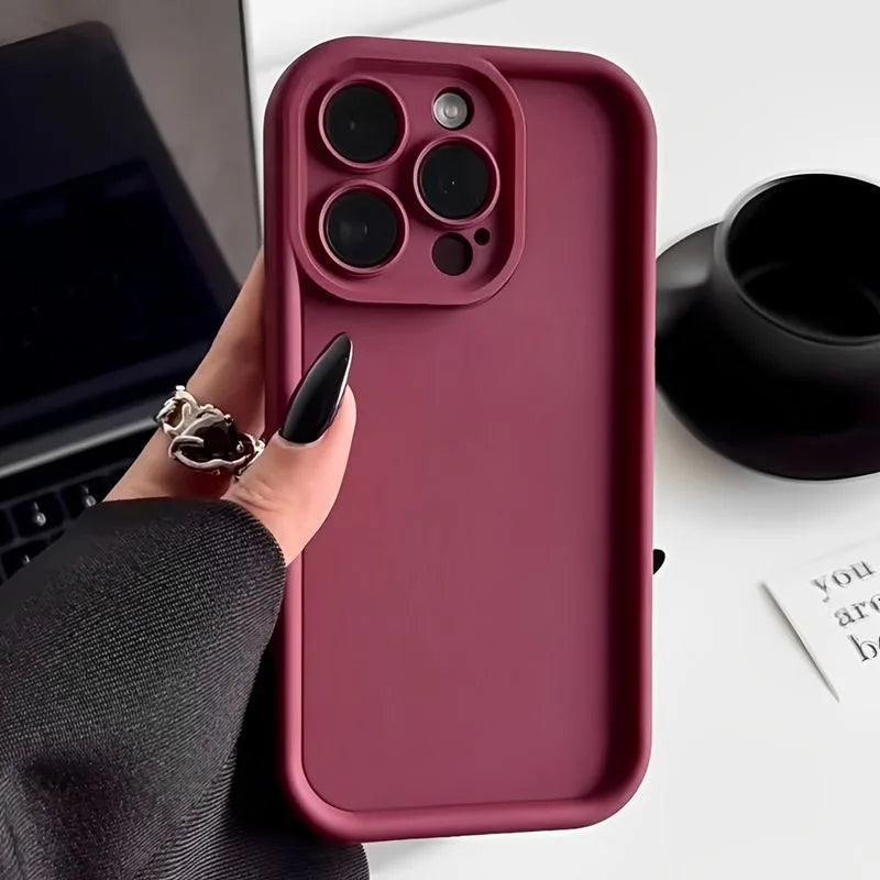 iPhone 17 Shock-Absorbing Soft TPU Silicone Case | Slim Fit Protection wine red Tidesmit