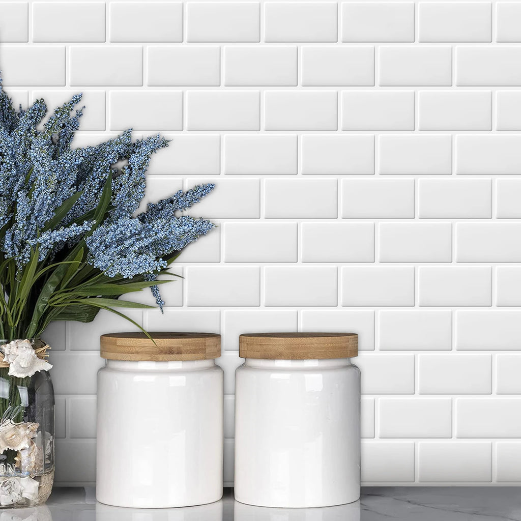 Vividtiles Big Size 12*12 inch Self adhesive Waterproof Heatproof Vinyl Wallpaper 3D Peel and Stick Mosaic Tiles - 5 Sheet