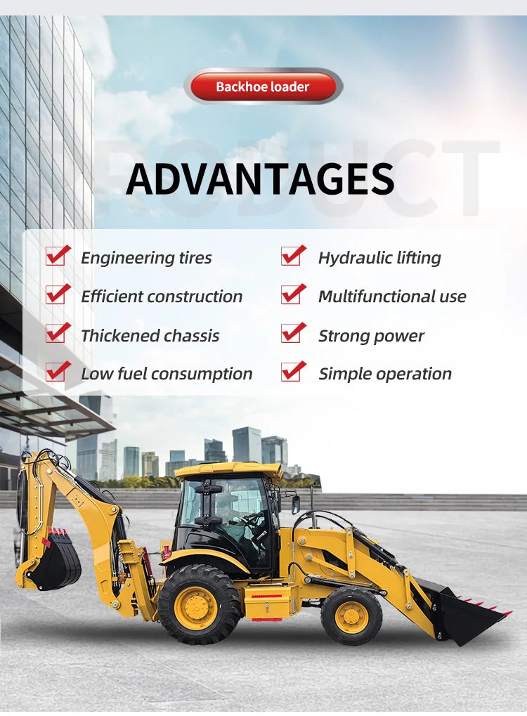 Customized China Factory 4X4 Mini Excavator Towable Backhoes Price Tractor Backhoe Excavator Loader