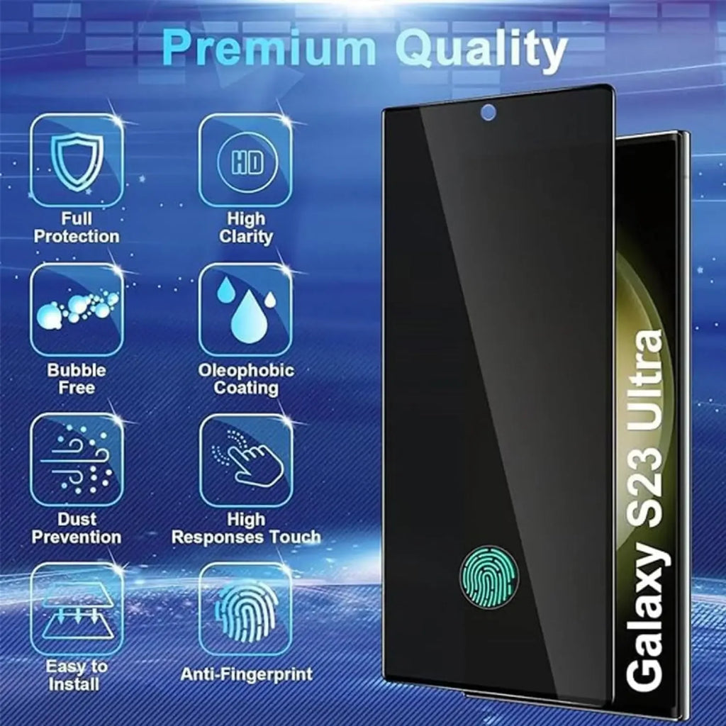 1-3PCS Anti-Spy Tempered Glass for Samsung Galaxy S24 S23 S22 S21 Ultra 3D Full Coverage Privacy Screen Protector Tidesmit