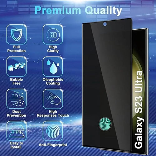 1-3PCS Anti-Spy Tempered Glass for Samsung Galaxy S24 S23 S22 S21 Ultra 3D Full Coverage Privacy Screen Protector Tidesmit