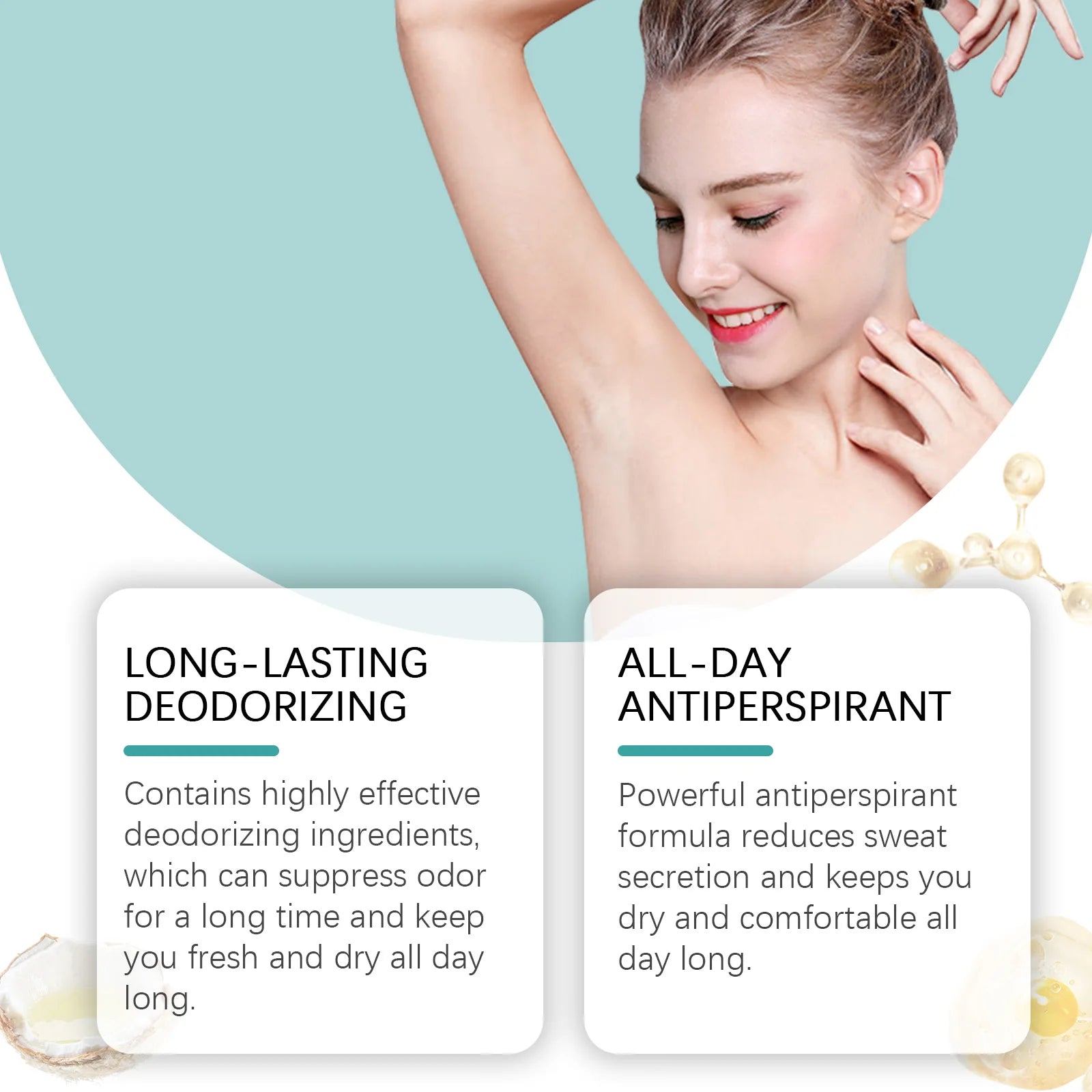 Tidesmit natural anti-sweat deodorant stick and antiperspirant cream to eliminate underarm odor and stay fresh.