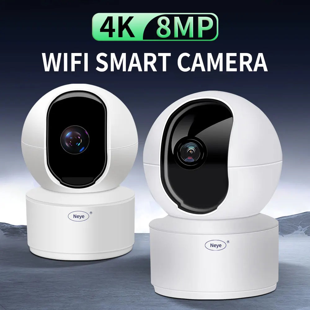 Neye S5 WiFi Smart Camera 8MP 4K Indoor Baby Monitor 360 ° Pan Tilt Automatic Tracking Camera CCTV Bidirectional Audio Camera