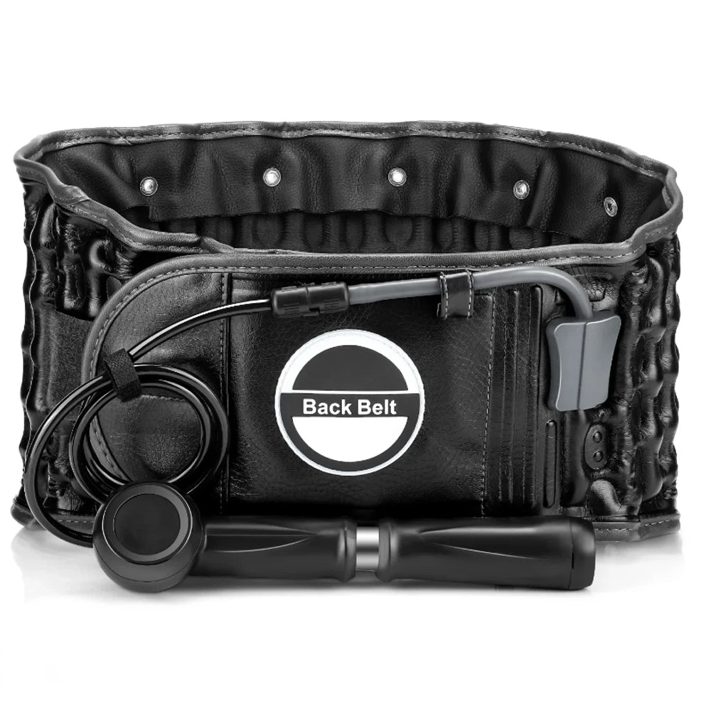 Inflatable Lumbar Decompression Belt - Targeted Back Pain Support Fascia Gun black Tidesmit