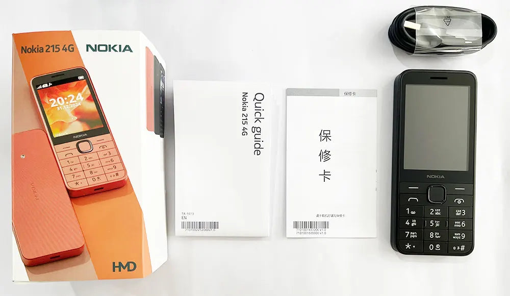 Nokia 220 2024 Version 215 4G Feature Phone 2.8 Inch Bluetooth FM Radio 1450mAh Bettery  Mobile Phone Type-C Port New