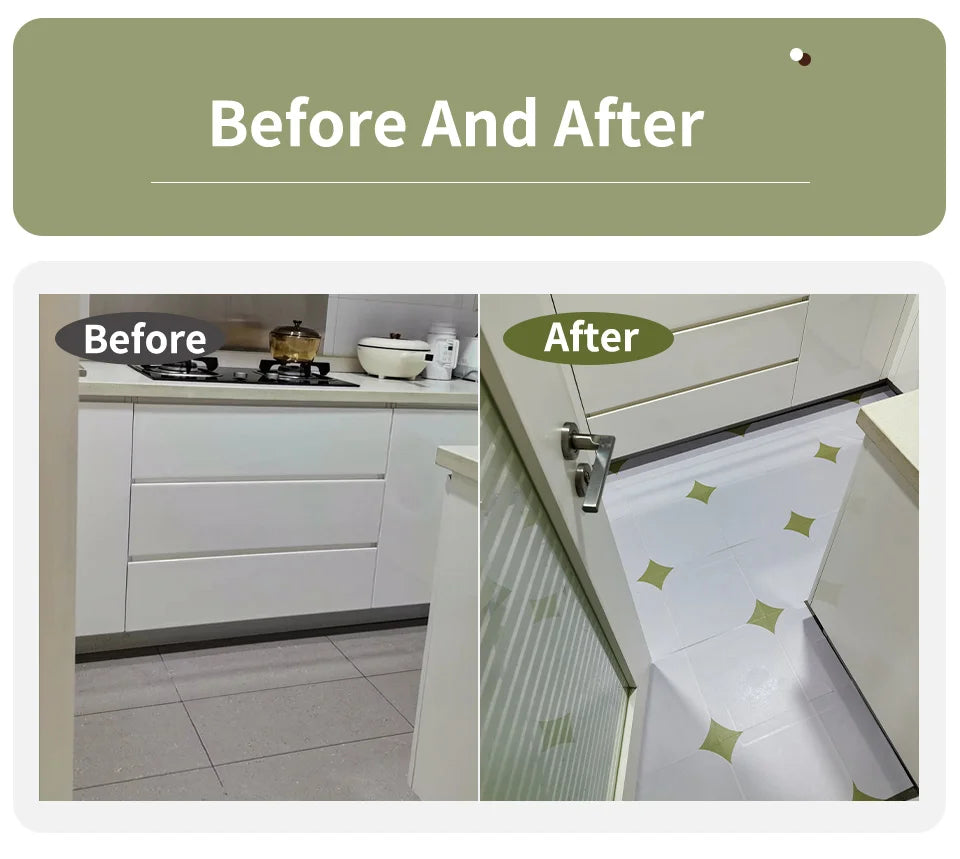 Peel and Stick Floor and Wall Tile Waterproof  Flooring for Bathroom, Vinyl Self Adhesive Flooring Tile 6PCS Backsplash