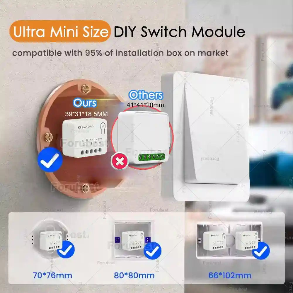 Zigbee Smart Switch Module 10A Remote Timer Relay for Smart Home Tidesmit