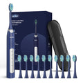 Sejoy Electric Sonic Toothbrush with 10 pcs Replacement Heads 5 Modes USB Rechargeable Waterproof Electric Tooth Brushes