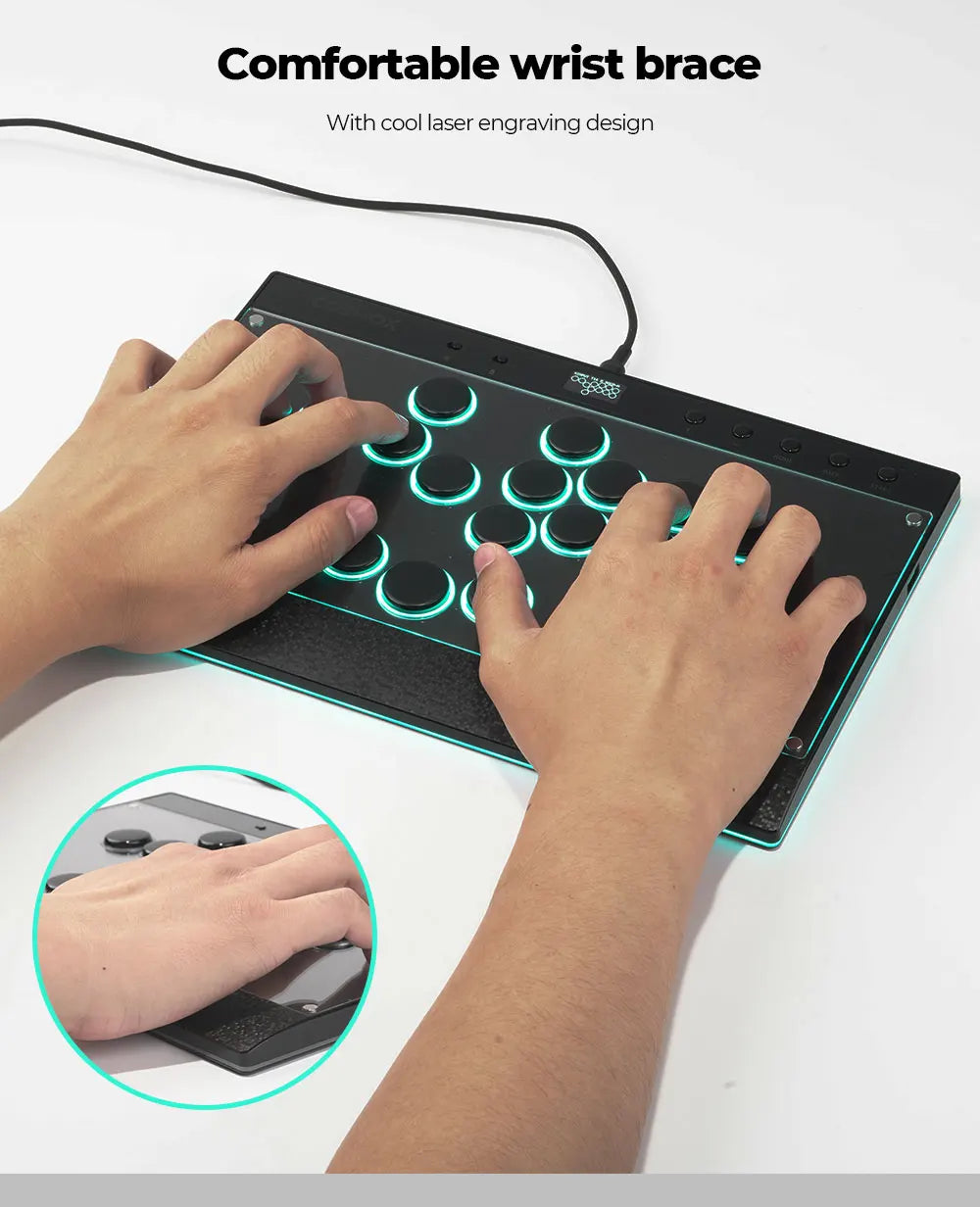 Haute42 C16 Magnetic Leverless Hitbox Controller Stickless Arcade Controller Keyboard For PC/ PS5/PS4 Hitbox Fighting Stick