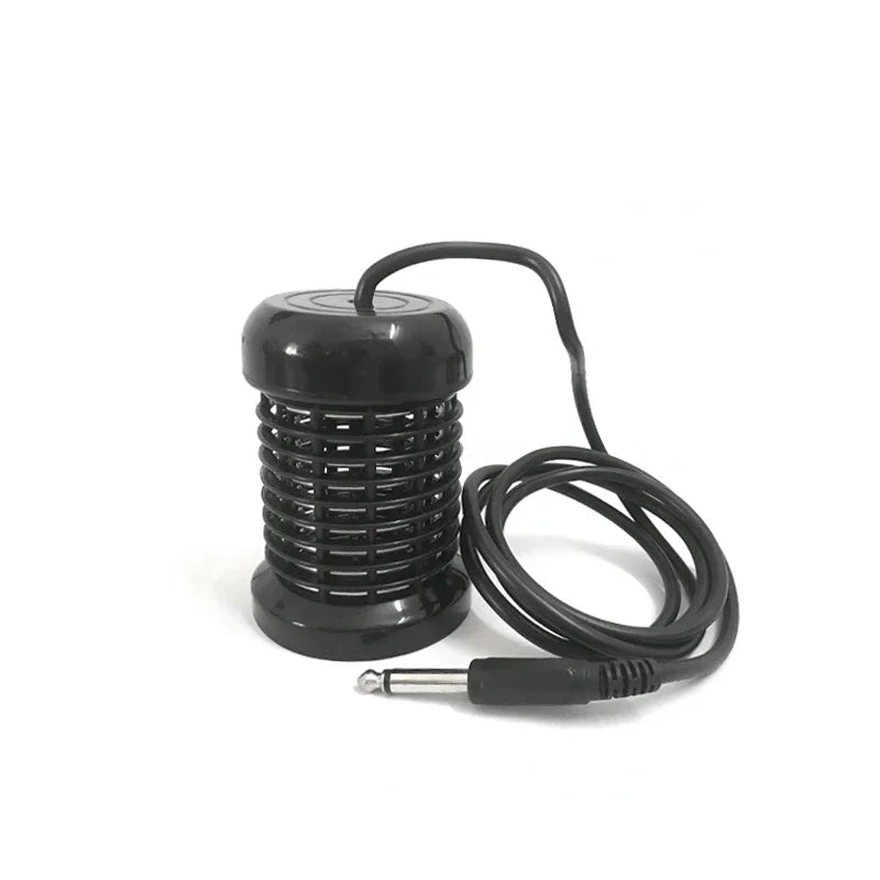 Black ionic detox foot bath array with cable and plug for home spa detoxification and foot massage machine use.