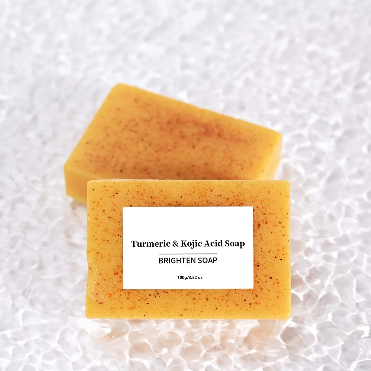 2pcs/100g Turmeric Kojic Acid Scrub Soap, Ginger Handmade Cold Soap, Bath and Face Soap