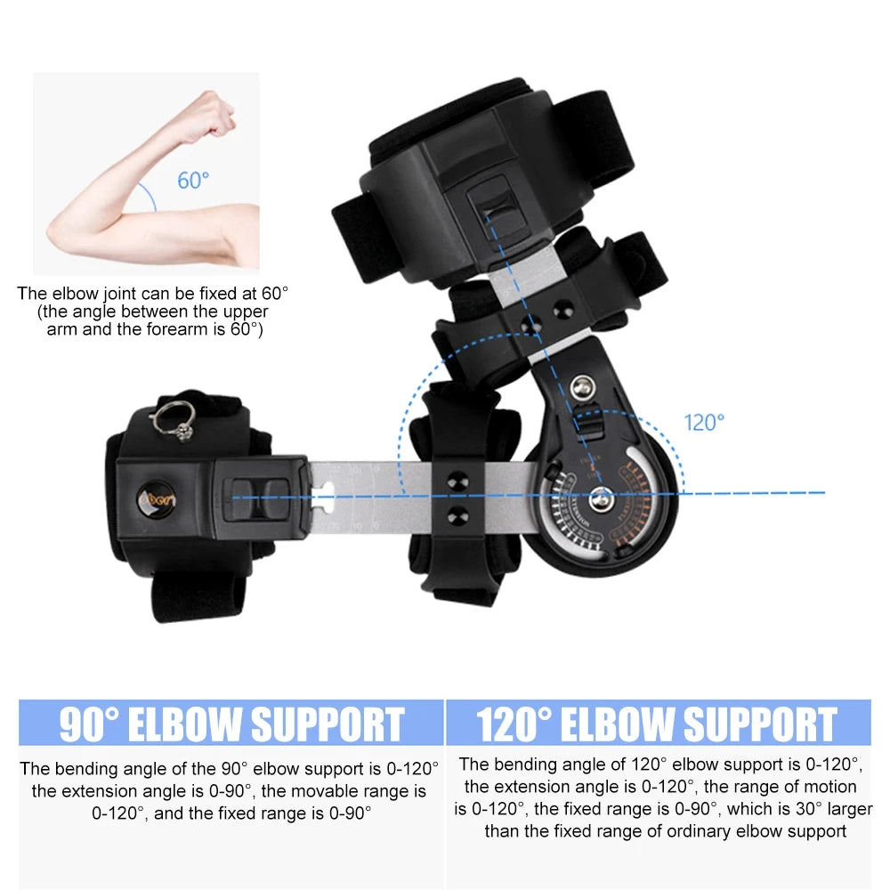 New Elbow Joint Fixation Brace ROM Hinged Shoulder Arm Sling Forarm Braces Support Splint Orthosis Adjustable Sling