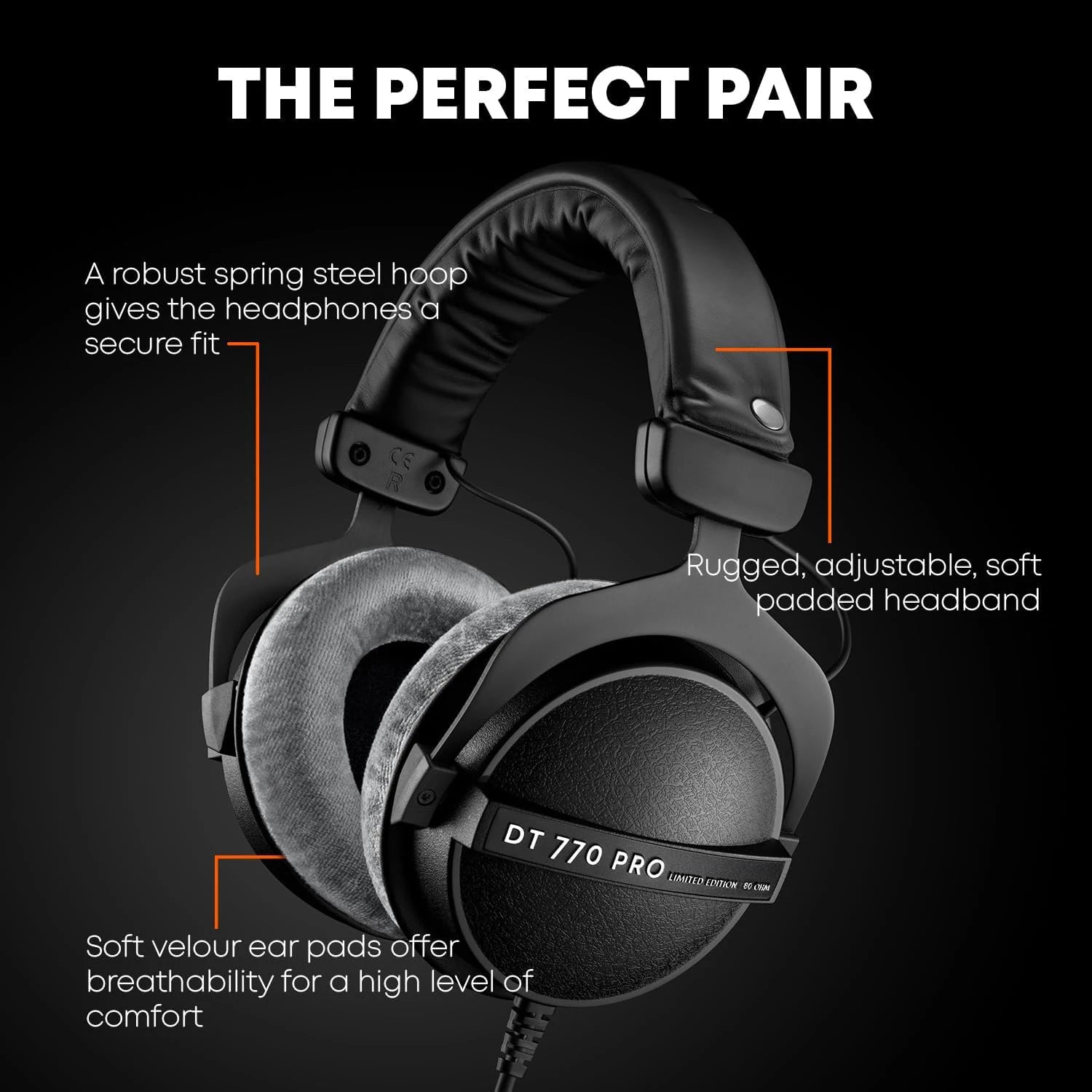 DT990 PRO Studio Headphones: Over-Ear Open-Back for Precise Mixing Tidesmit
