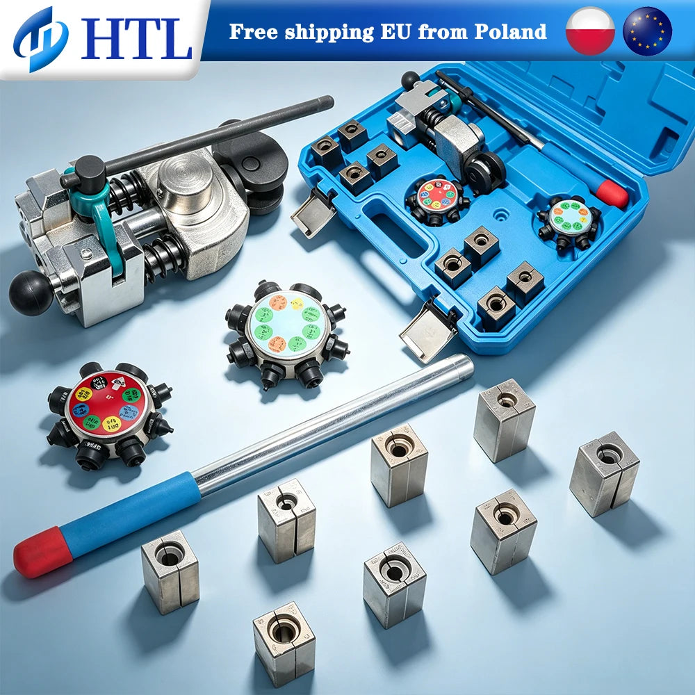 Brake Line Flaring Tool Kit 37°&45° Single Double Bubble Flare Tubing Expander for 3/16"1/4" 5/16"3/8" 4.75mm Auto Brake Pipe Repair Tool Set with Storage Case