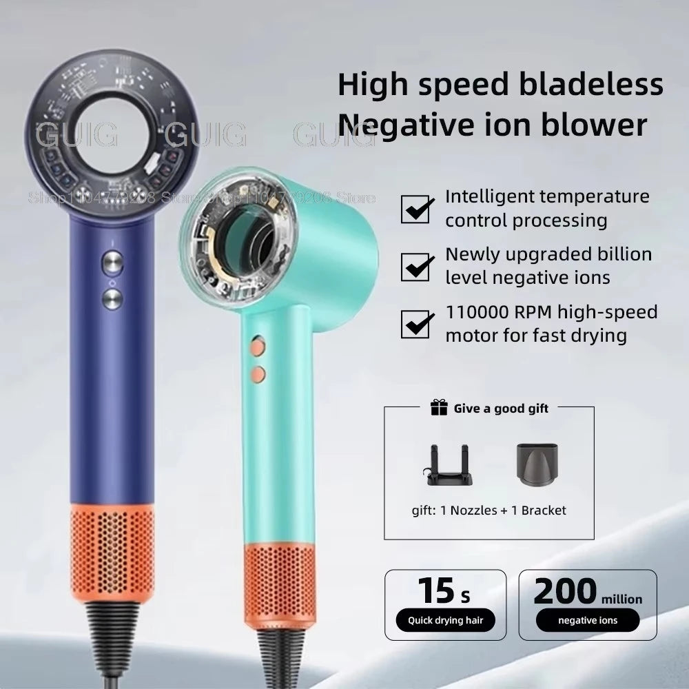 Tidesmit leafless hair dryer featuring negative ion technology and constant heat for professional styling