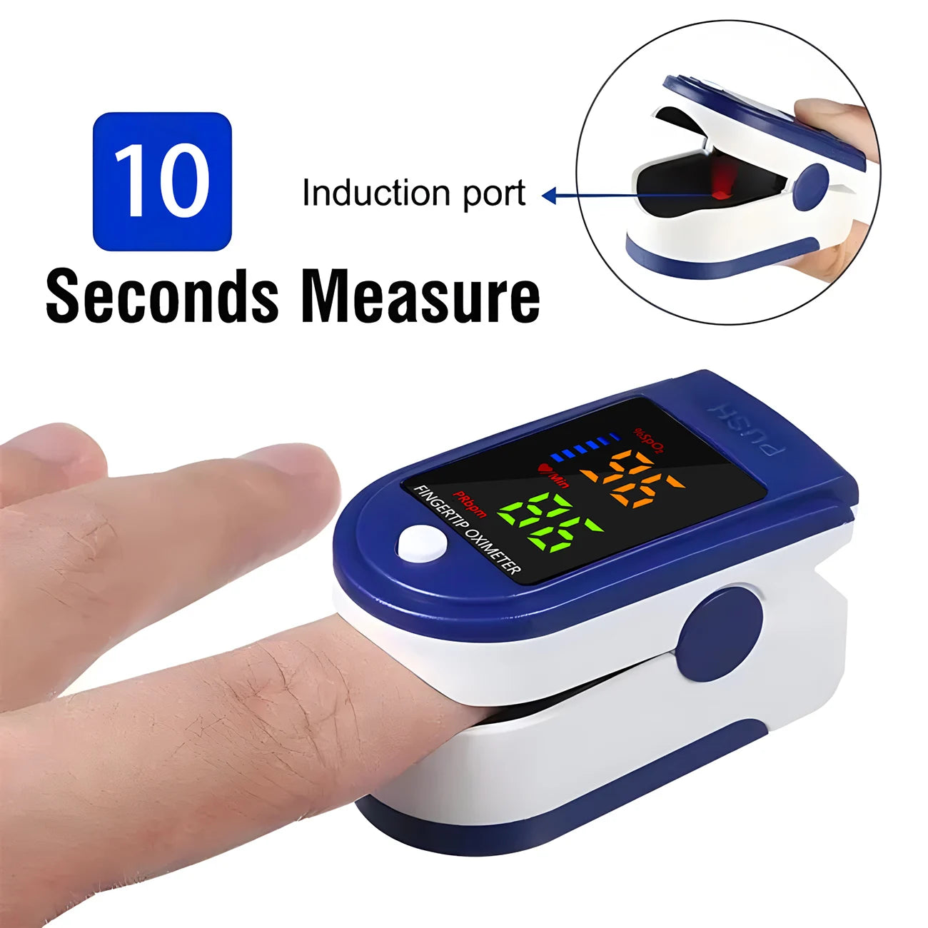 OLED Display Fingertip Oximeter Portable Pulse SpO2 Tester Pediatric Infant Heart Rate Blood Oxygen Saturation Health Monitor