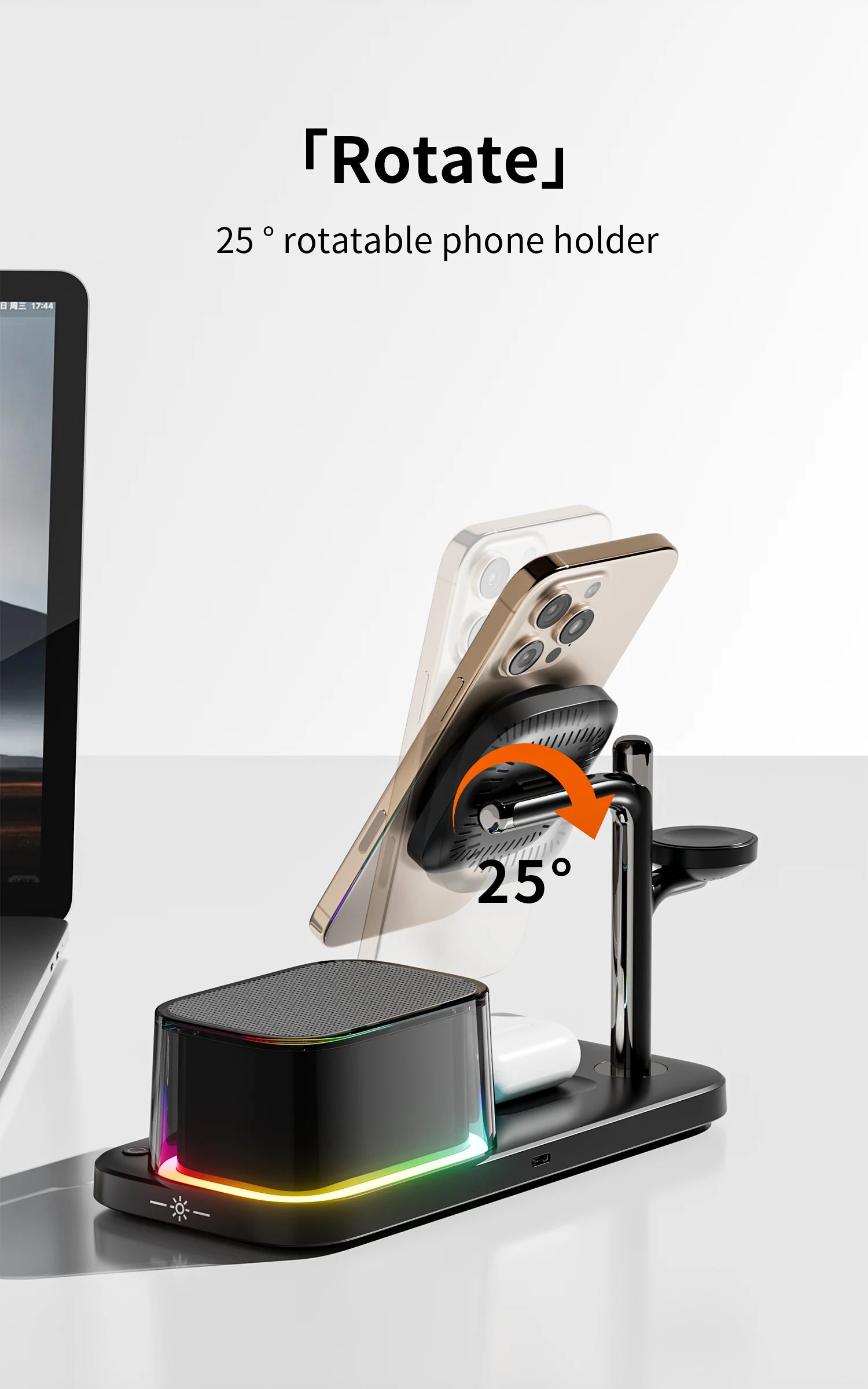 5-in-1 Magnetic Wireless Charger Stand - Qi2 Certified Multi-Device Station Tidesmit