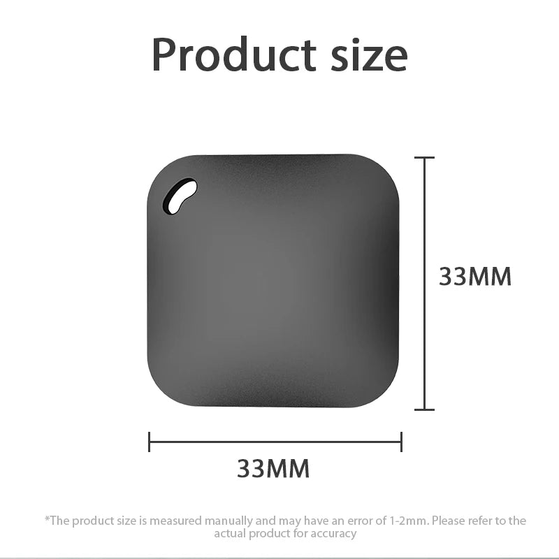 Bluetooth GPS Tracker for Apple Find My, Anti-Lost Tag - Black Tidesmit