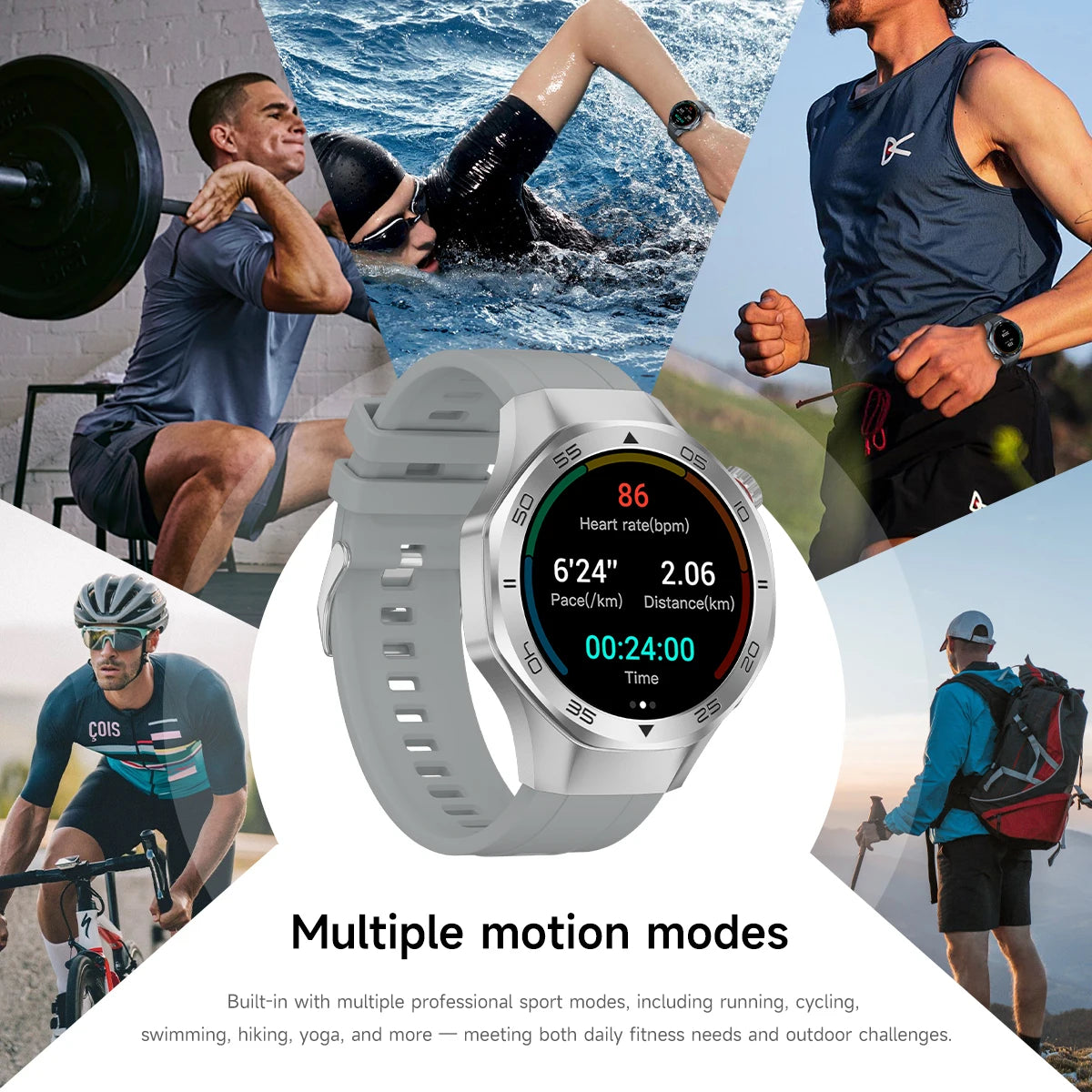 2026New Smart Watch GPS Positioning 3ATM Waterproof GPS Tracker Compass Men Bluetooth Call Heart rate 170+Sports Watch Men Women