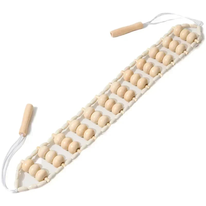 Wood Back Massage Roller Rope for Deep Tissue Pain Relief 110cm Body Shaping Massage Equipment Tidesmit