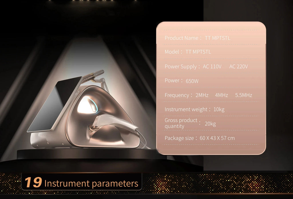 12D facial and body lift machine, rose gold portable aesthetic device for anti-aging and professional skin rejuvenation.