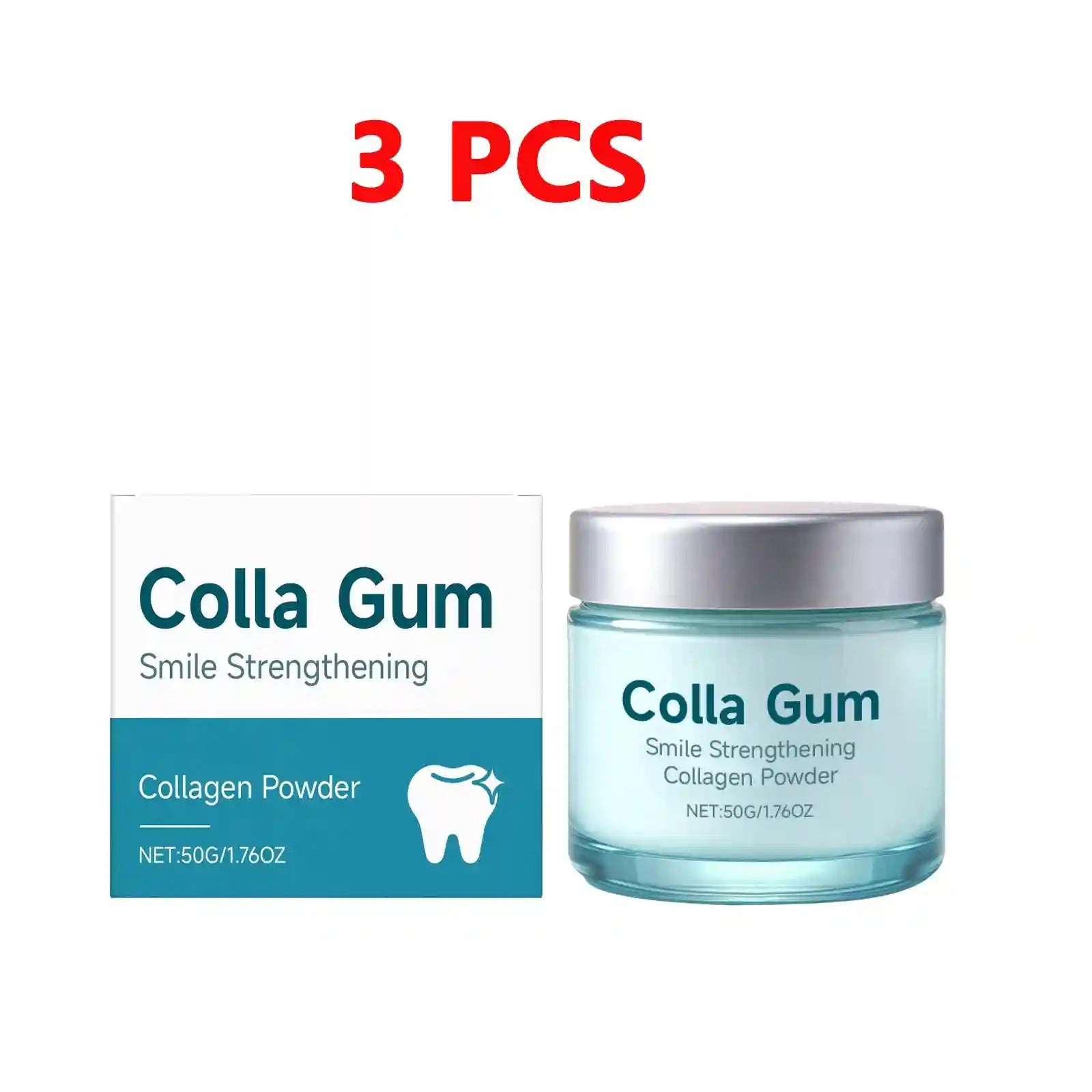 Tidesmit Collagen and Hydroxyapatite teeth whitening powder for gentle plaque removal and gum health support