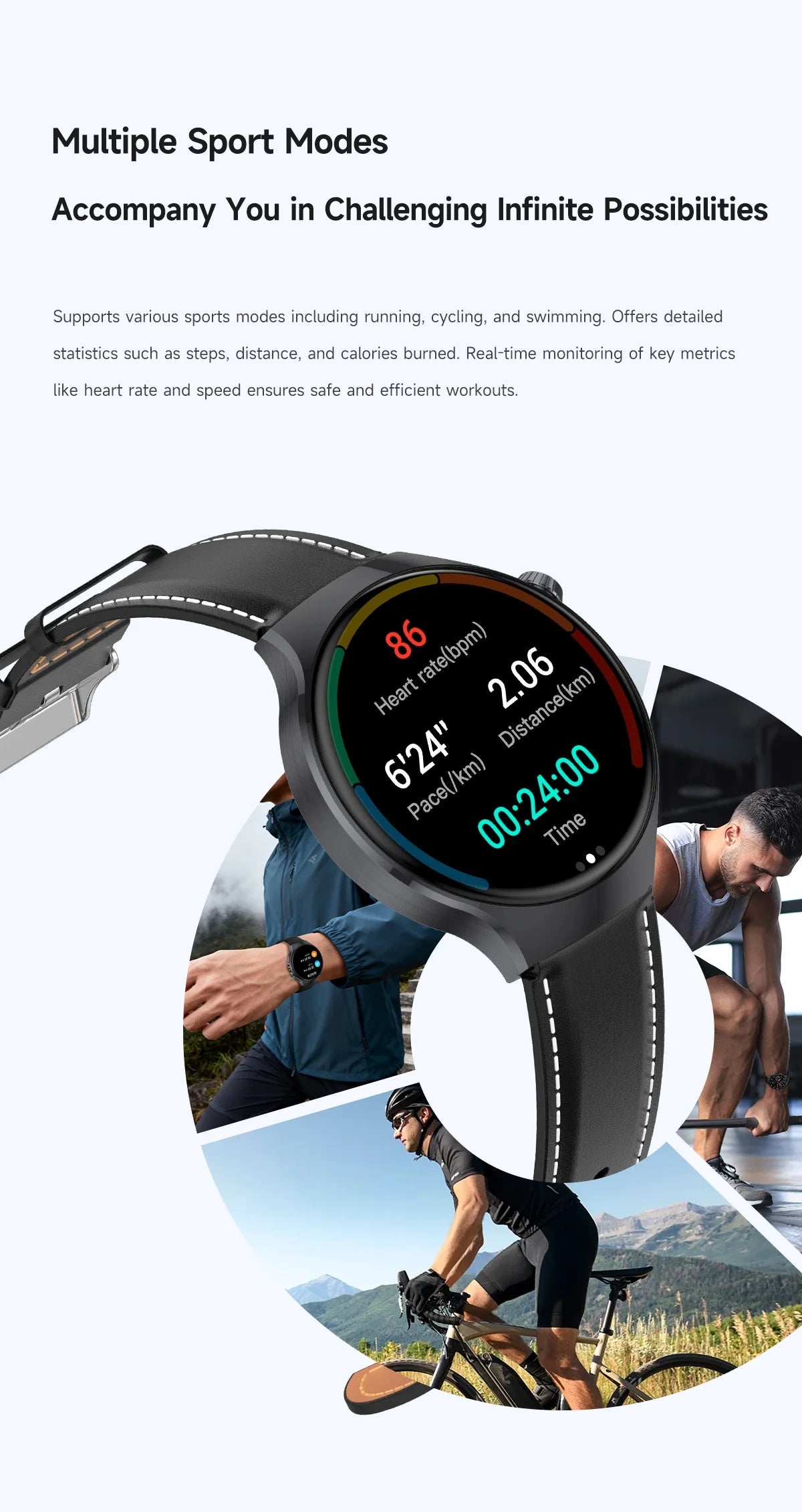 LIGE New 1000mAh Battery Smart Watch Health Monitor Bluetooth Call LED Flashlight Sports Tracker Smart Bracelet For Android ios