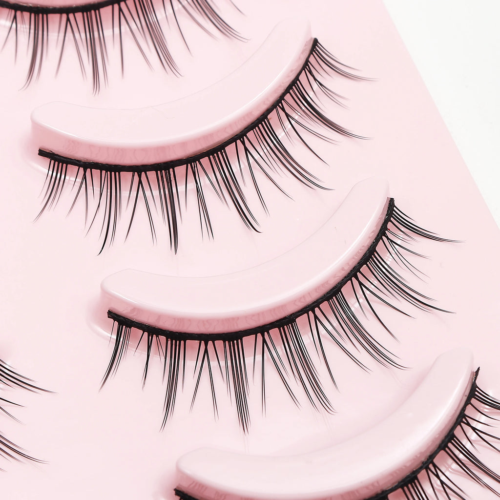 Anime Manga False Eyelashes - Natural Wispy Faux Lashes - 5 Pairs Set False Eyelashes Tidesmit