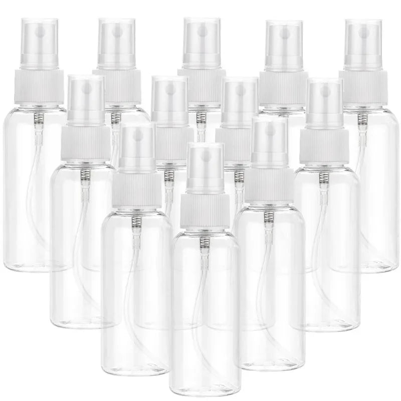 10Pcs Spray Bottle 10ml 30ml 50ml 60ml 100ml Wholesale Empty Vial Refillable Mist Pump Perfume Essential Oil Atomizer Travel