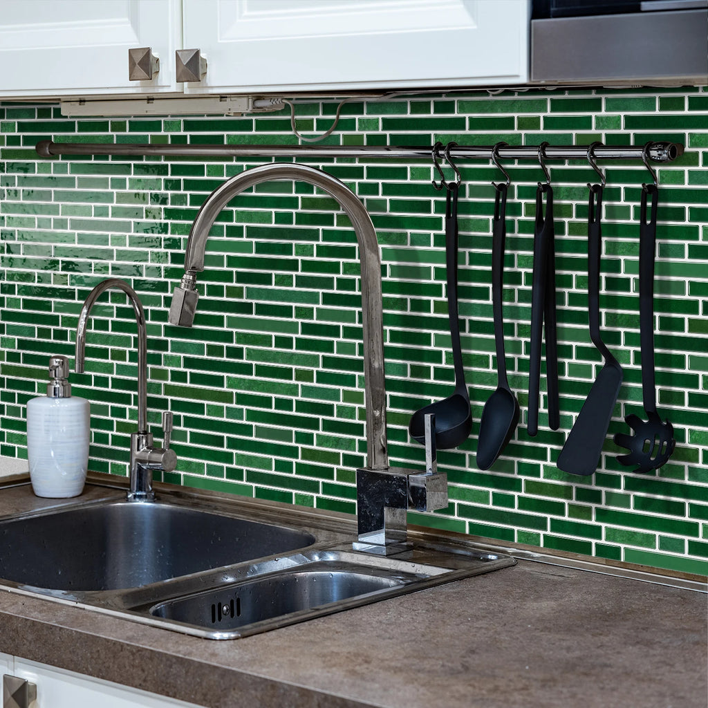 Peel off Tile stickers, Marble Mosaic Wall stickers - Self-Adhesive Waterproof and Splash Proof Tiles for Kitchen/Bathroom Use