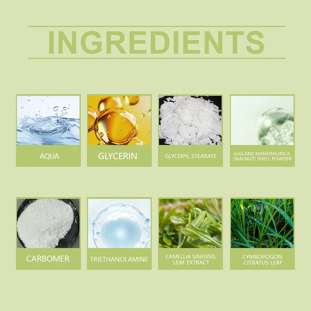 Green Tea Facial Scrub - Deep Pore Exfoliation - Natural Skin Care Scrubs Treatments Tidesmit
