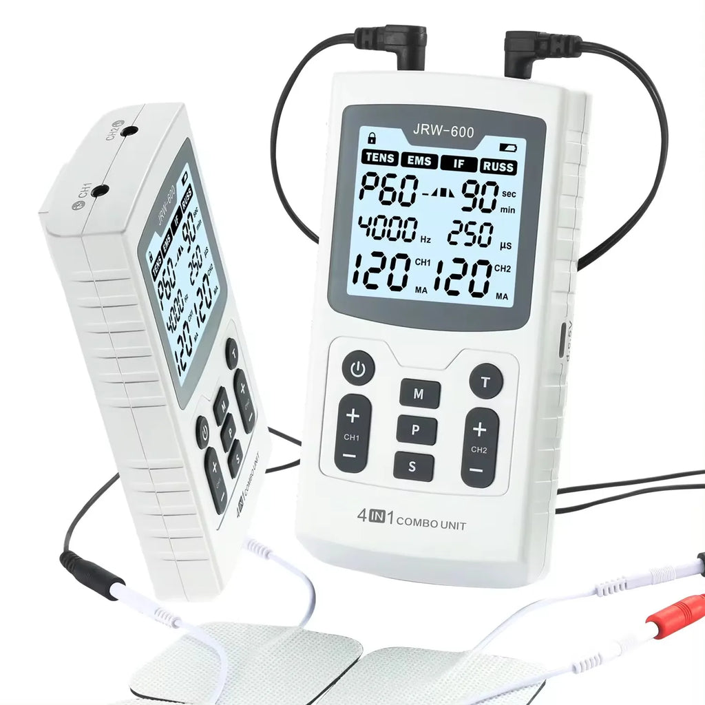 Electric Muscle Stimulator: 4-in-1 TENS IFT Recovery Device for Relief Body Shaping Massage Equipment Tidesmit