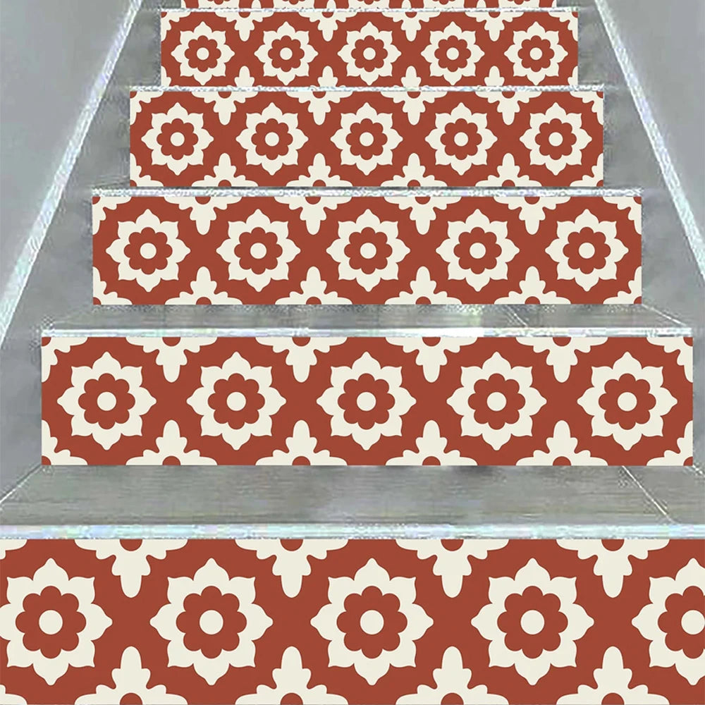 10pcs Moroccan Encaustic Terracotta Peel and Stick Self Adhesive Tile Stickers for Bathroom Renter Stick on Backsplash Tile