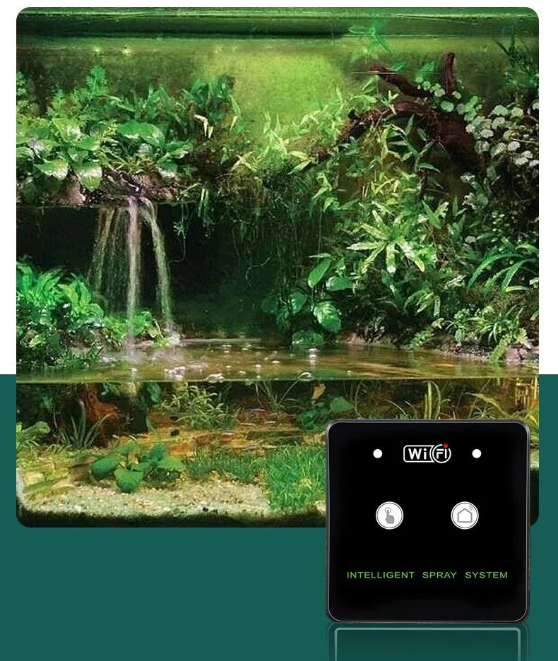 WiFi Rainforest Sprayer Control Automatic Mist Timing Spray System Kit Touch Screen Irrigation Timer Reptile Sprayer Humidifier