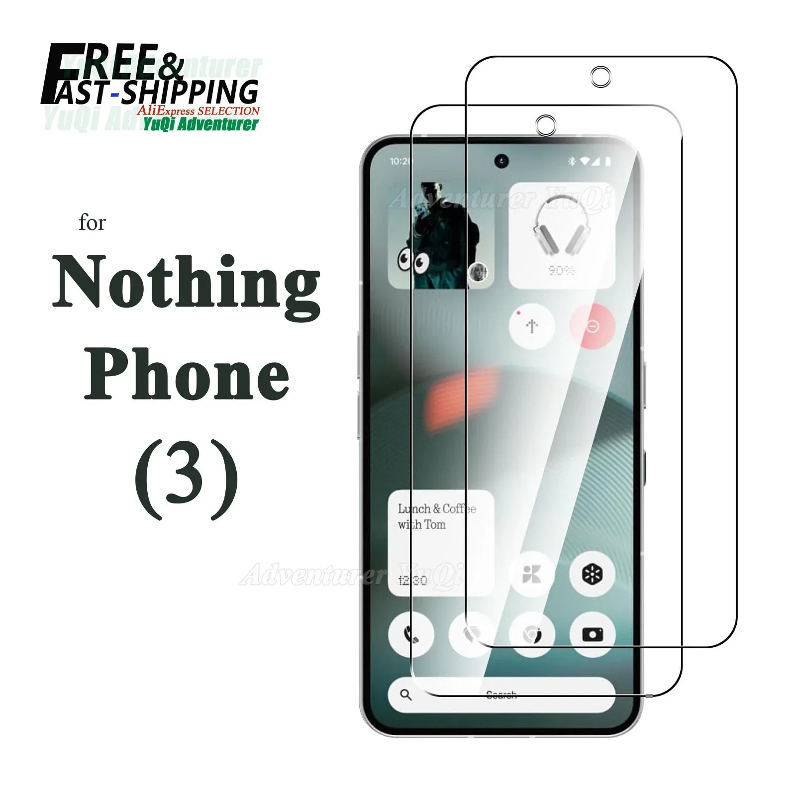 Nothing Phone 3 Screen Protector Tempered Glass 2 Pack Clear Tempered glass Nothing Phone (3) Tidesmit