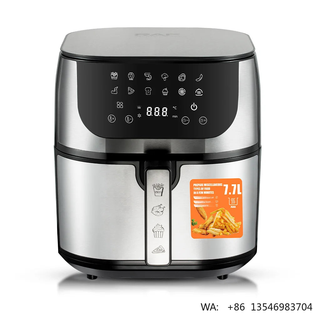 RAF Multifunctional Stainless Steel Air Fryer Touch Screen 1800w High Quality Air Fryer Machine Home Use Easy Clean